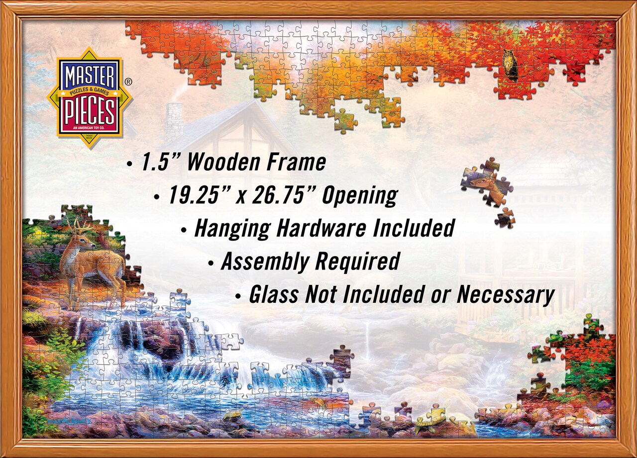 MasterPieces Accessories - Natural Wood Puzzle Frame for 1000 Piece Puzzles 19.25"x26.75"